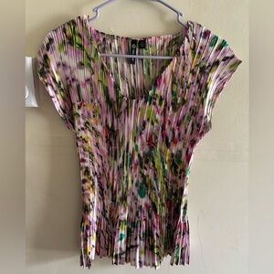 Colorful Pleated blouse